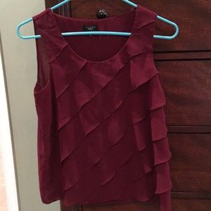 Sleeveless burgundy blouse  - Talbots - 2P